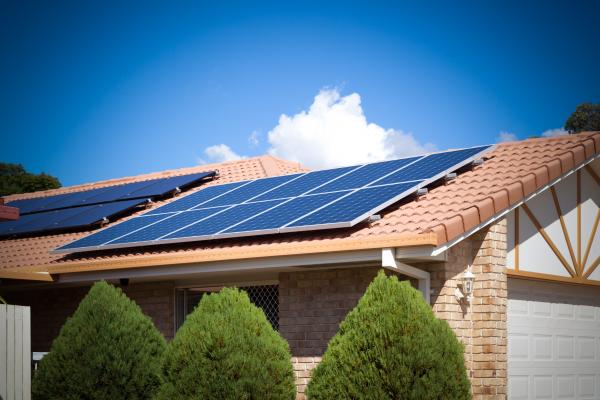 Solar Panels Installed On Rooftop