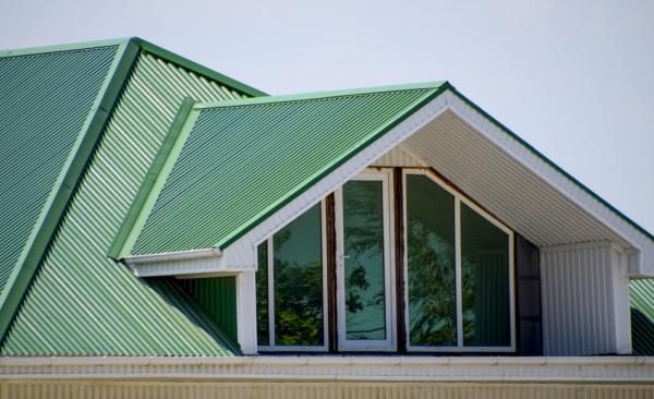 Attic Window With Green Colorbond Roofing